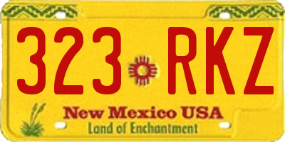NM license plate 323RKZ