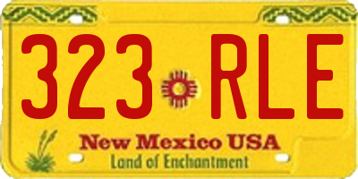 NM license plate 323RLE