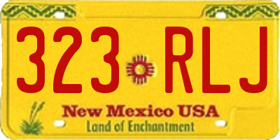 NM license plate 323RLJ
