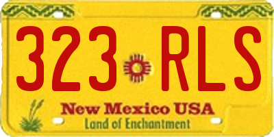 NM license plate 323RLS
