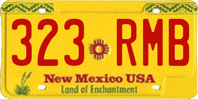 NM license plate 323RMB