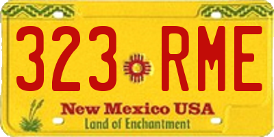 NM license plate 323RME