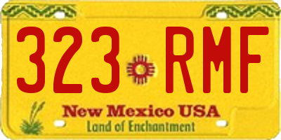 NM license plate 323RMF