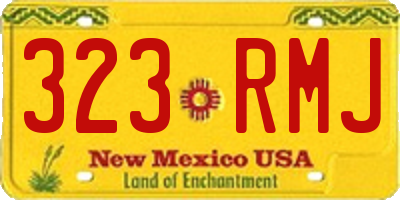 NM license plate 323RMJ