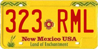 NM license plate 323RML