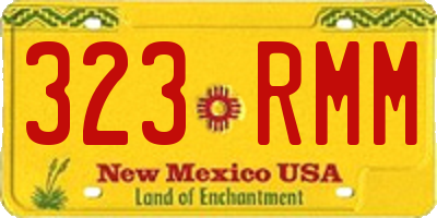NM license plate 323RMM