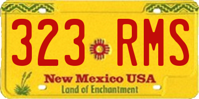 NM license plate 323RMS