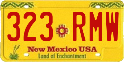 NM license plate 323RMW