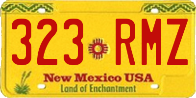 NM license plate 323RMZ