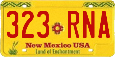 NM license plate 323RNA