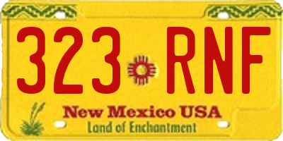 NM license plate 323RNF