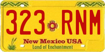 NM license plate 323RNM