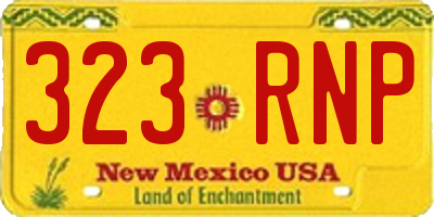 NM license plate 323RNP