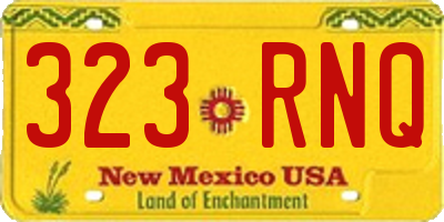 NM license plate 323RNQ