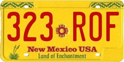 NM license plate 323ROF