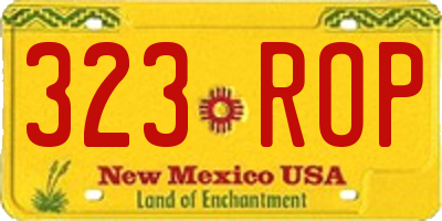 NM license plate 323ROP
