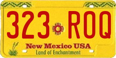 NM license plate 323ROQ