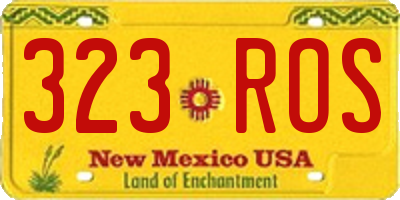 NM license plate 323ROS
