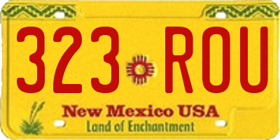 NM license plate 323ROU