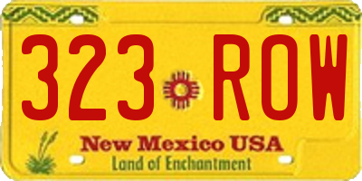 NM license plate 323ROW