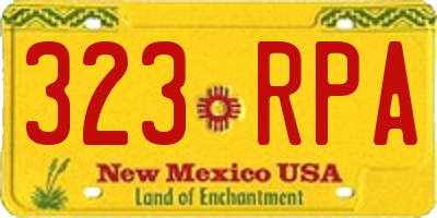 NM license plate 323RPA