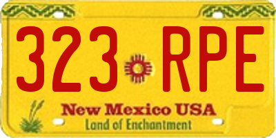 NM license plate 323RPE