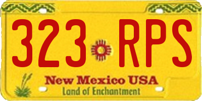 NM license plate 323RPS