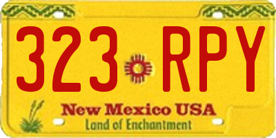 NM license plate 323RPY