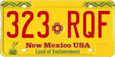 NM license plate 323RQF