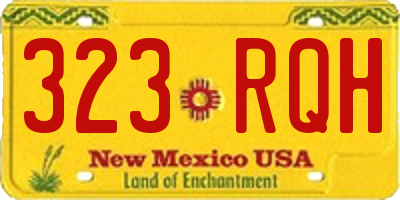 NM license plate 323RQH