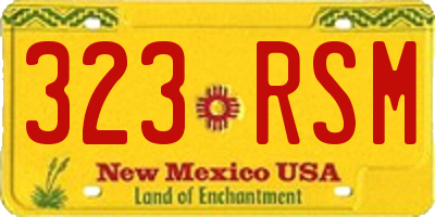NM license plate 323RSM