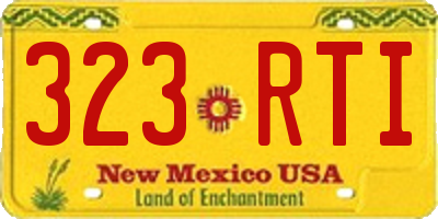 NM license plate 323RTI