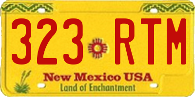 NM license plate 323RTM