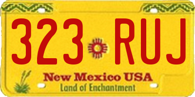 NM license plate 323RUJ