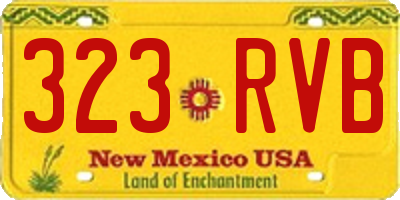 NM license plate 323RVB