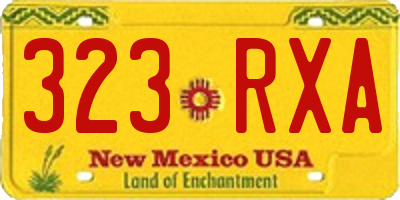 NM license plate 323RXA