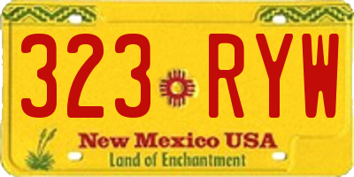 NM license plate 323RYW