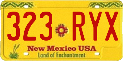NM license plate 323RYX