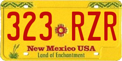 NM license plate 323RZR