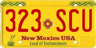 NM license plate 323SCU
