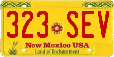 NM license plate 323SEV