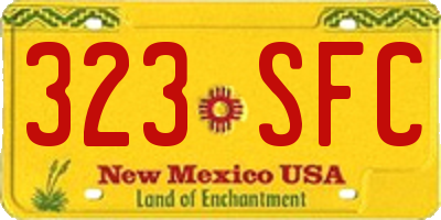 NM license plate 323SFC