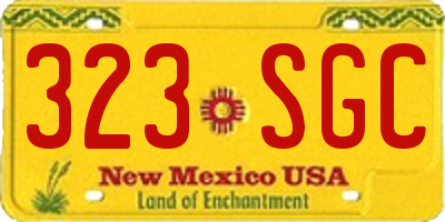 NM license plate 323SGC