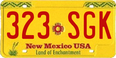 NM license plate 323SGK