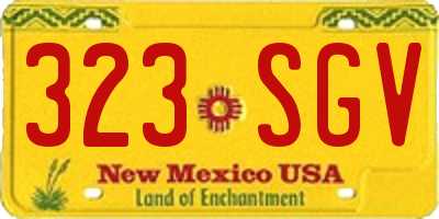 NM license plate 323SGV