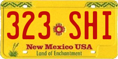 NM license plate 323SHI