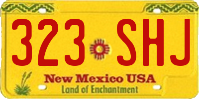 NM license plate 323SHJ