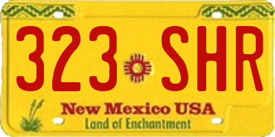 NM license plate 323SHR