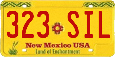 NM license plate 323SIL