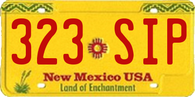 NM license plate 323SIP